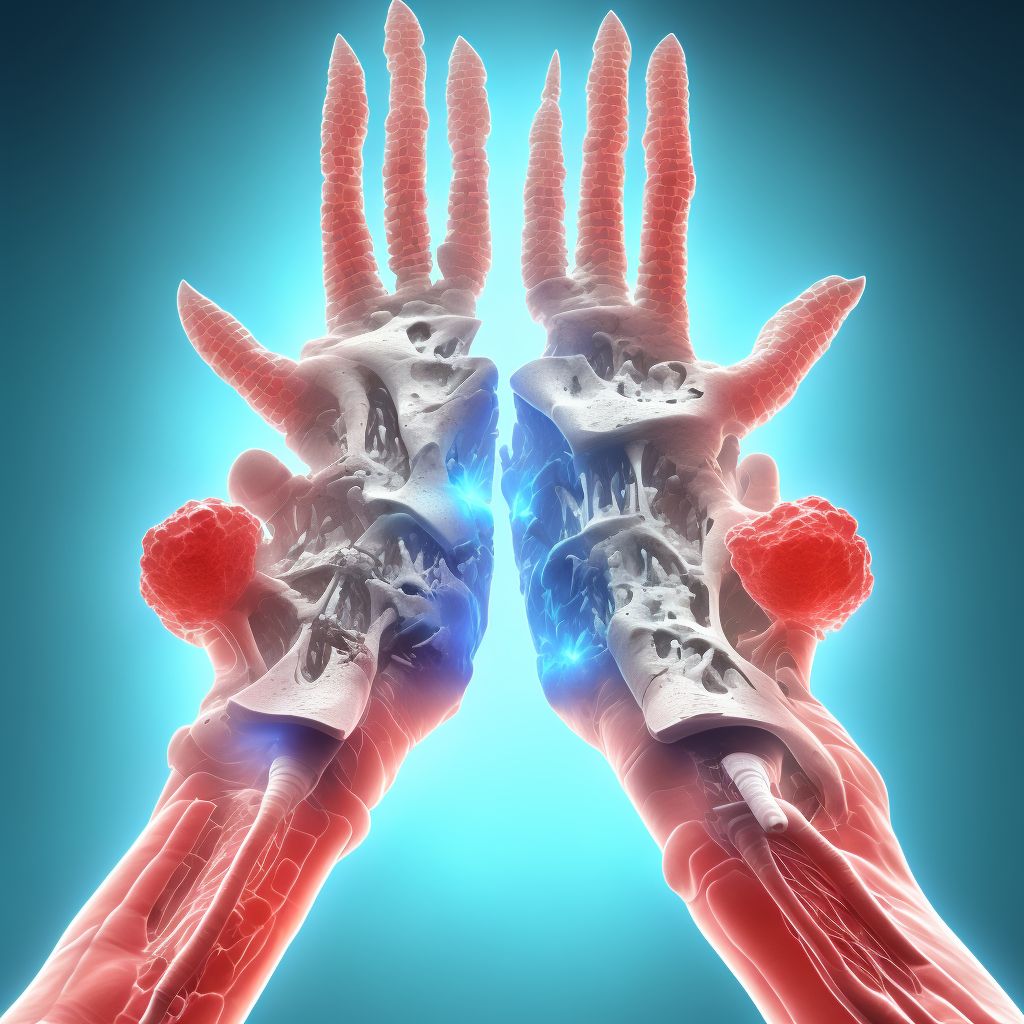 Fracture of proximal third of navicular [scaphoid] bone of wrist digital illustration