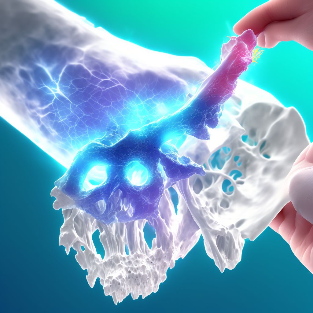 Other fracture of first metacarpal bone, right hand digital illustration