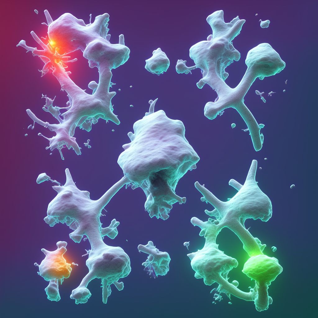 Displaced fracture of base of other metacarpal bone digital illustration