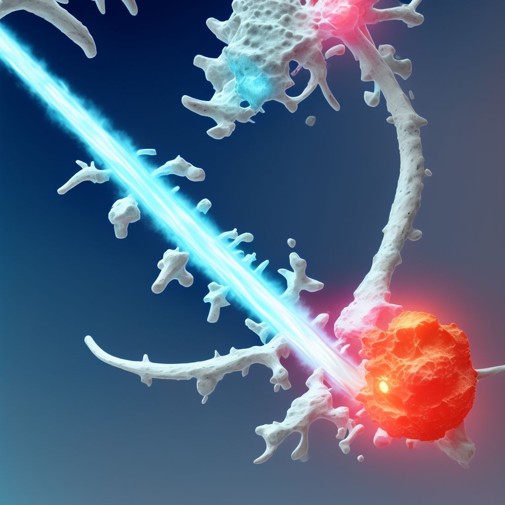 Displaced fracture of shaft of unspecified metacarpal bone digital illustration