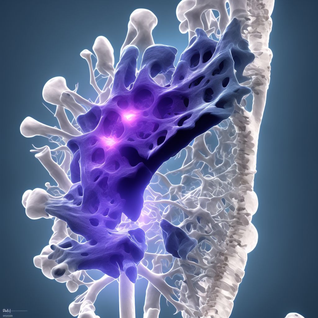 Displaced fracture of neck of fourth metacarpal bone, right hand digital illustration