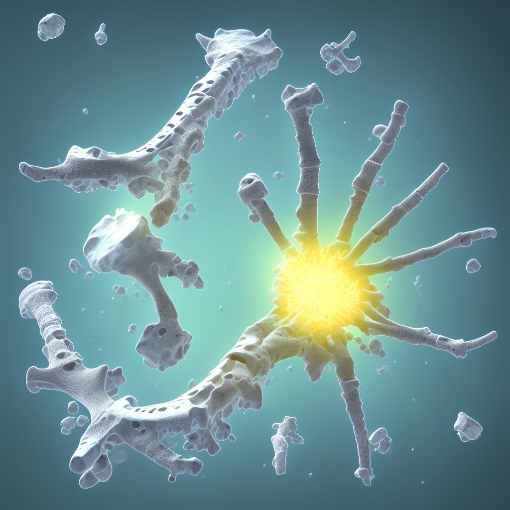 Nondisplaced fracture of base of other metacarpal bone digital illustration