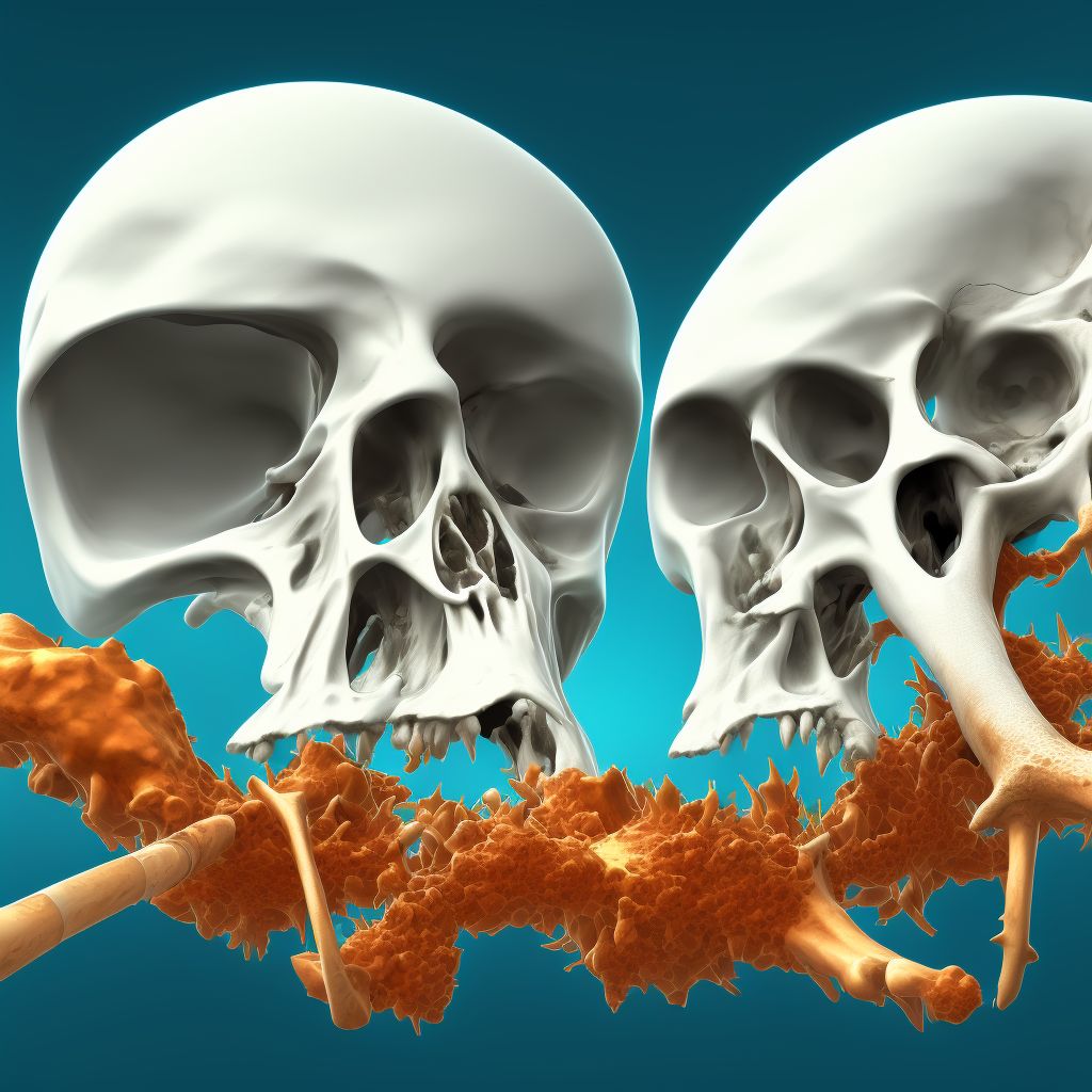 Nondisplaced fracture of shaft of other metacarpal bone digital illustration