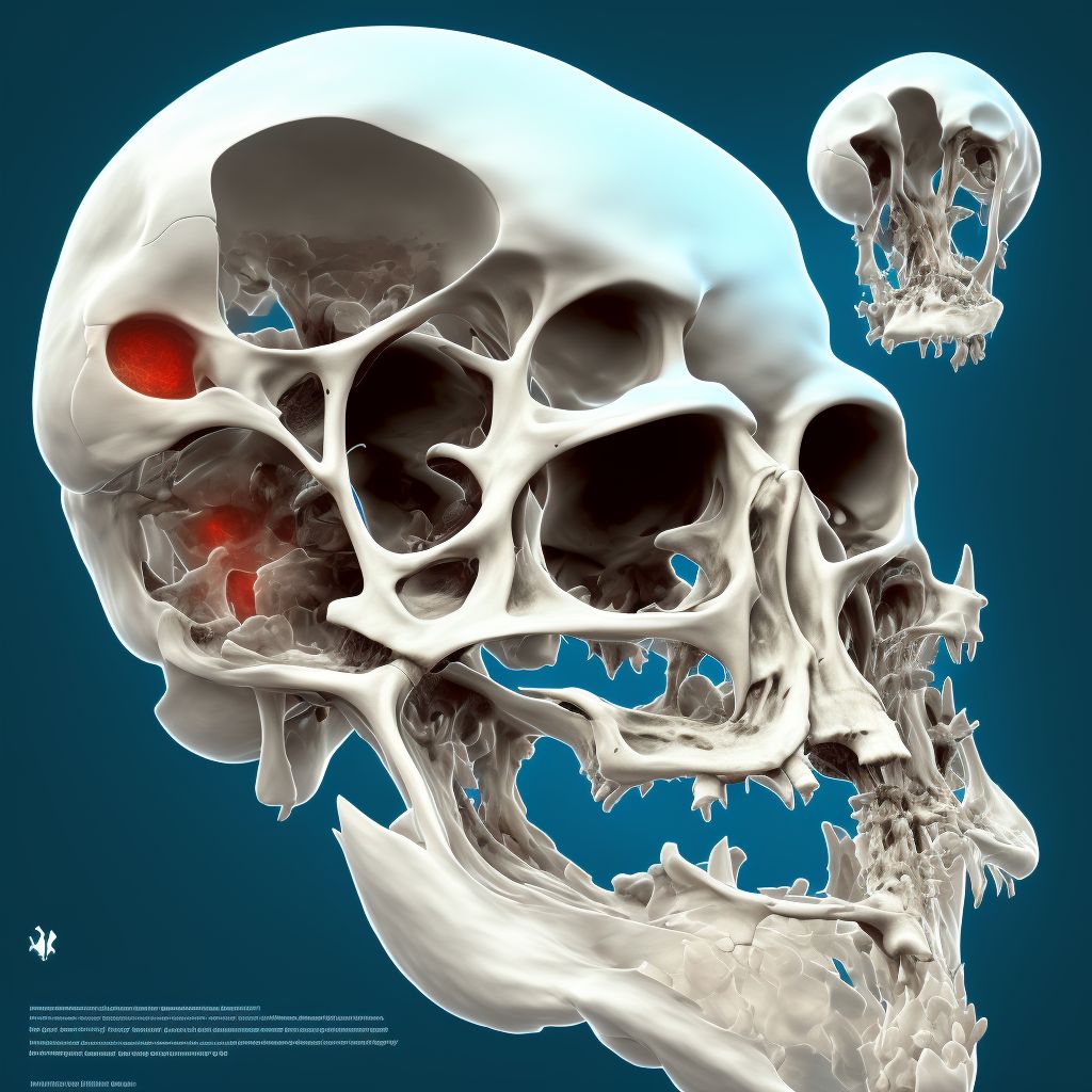 Nondisplaced fracture of neck of third metacarpal bone, left hand digital illustration