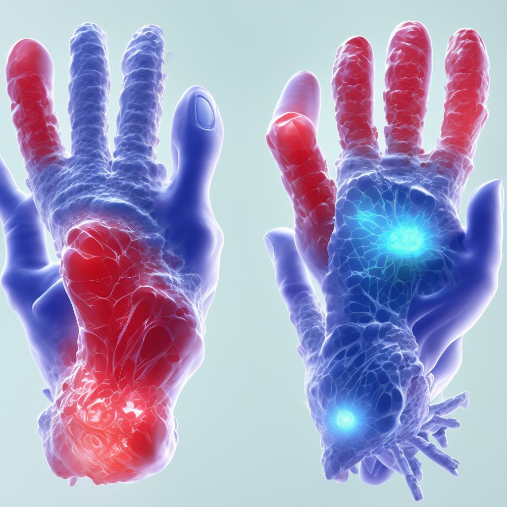 Dislocation and sprain of joints and ligaments at wrist and hand level digital illustration