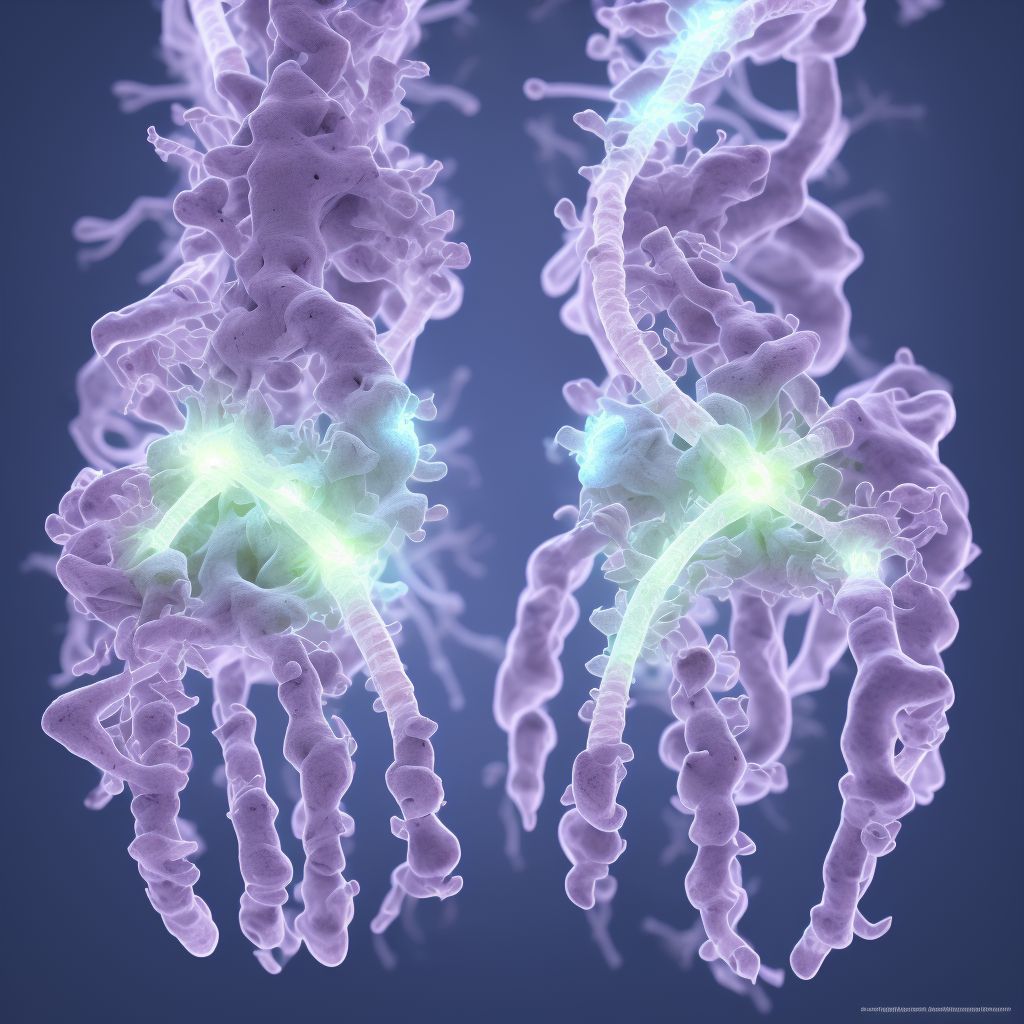 Subluxation of metacarpophalangeal joint of right index finger digital illustration