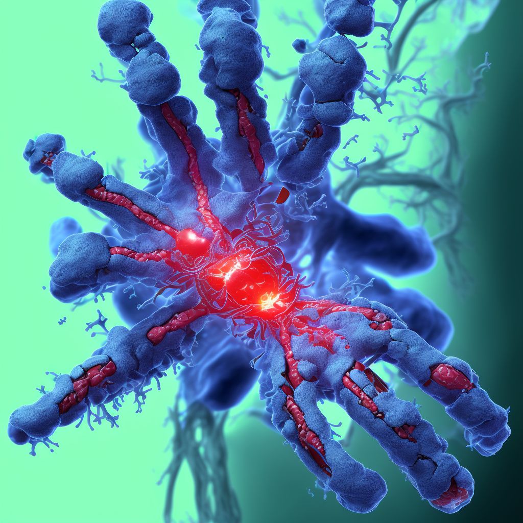 Subluxation of unspecified interphalangeal joint of left ring finger digital illustration