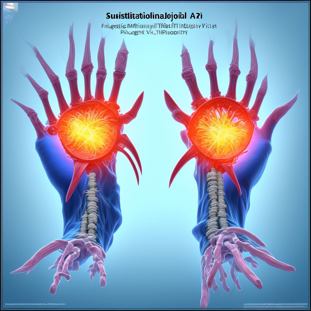 Subluxation of distal interphalangeal joint of other finger digital illustration