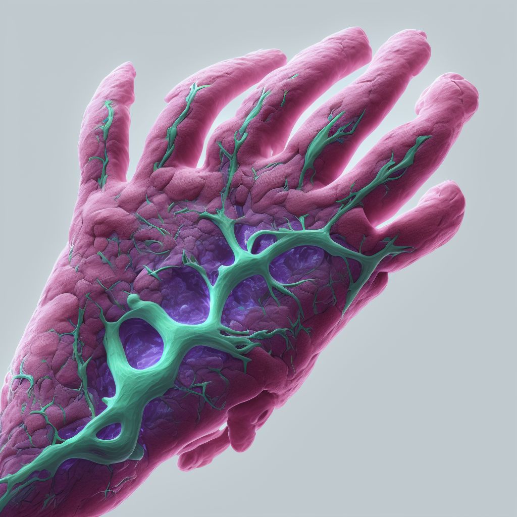 Dislocation of proximal interphalangeal joint of unspecified finger digital illustration