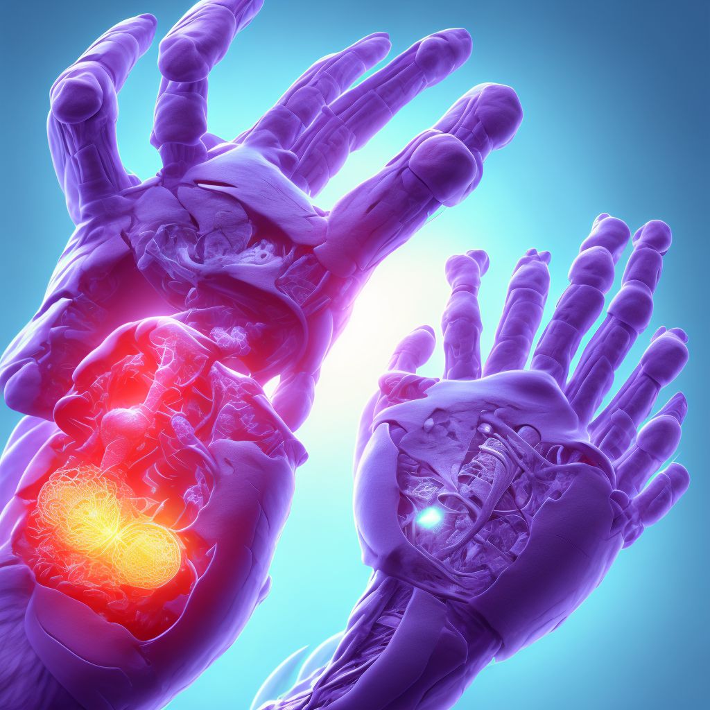 Sprain of carpal (joint) digital illustration