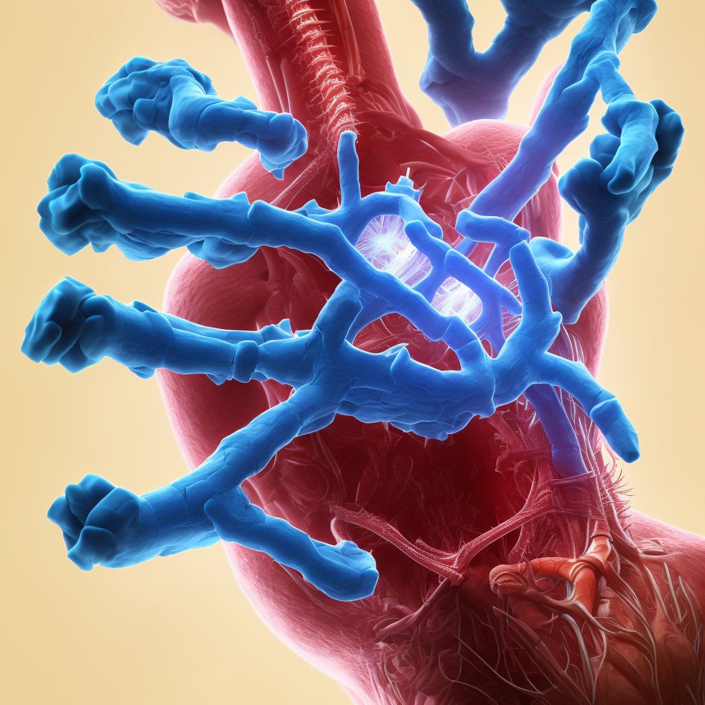 Other specified injury of ulnar artery at wrist and hand level of left arm digital illustration