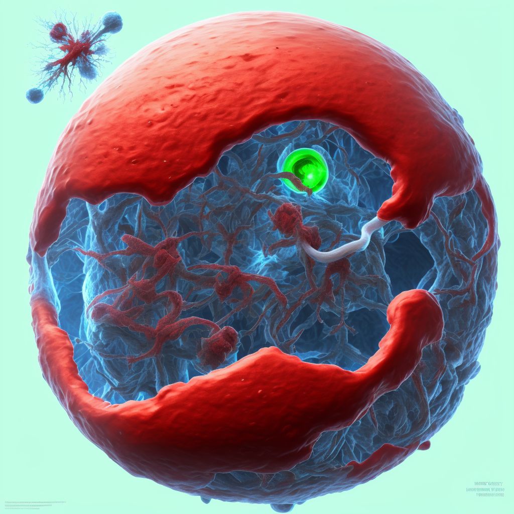 Other specified injury of blood vessel of right thumb digital illustration