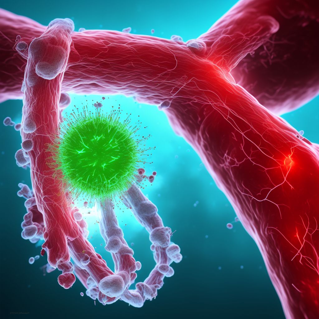 Other specified injury of other blood vessels at wrist and hand level of unspecified arm digital illustration