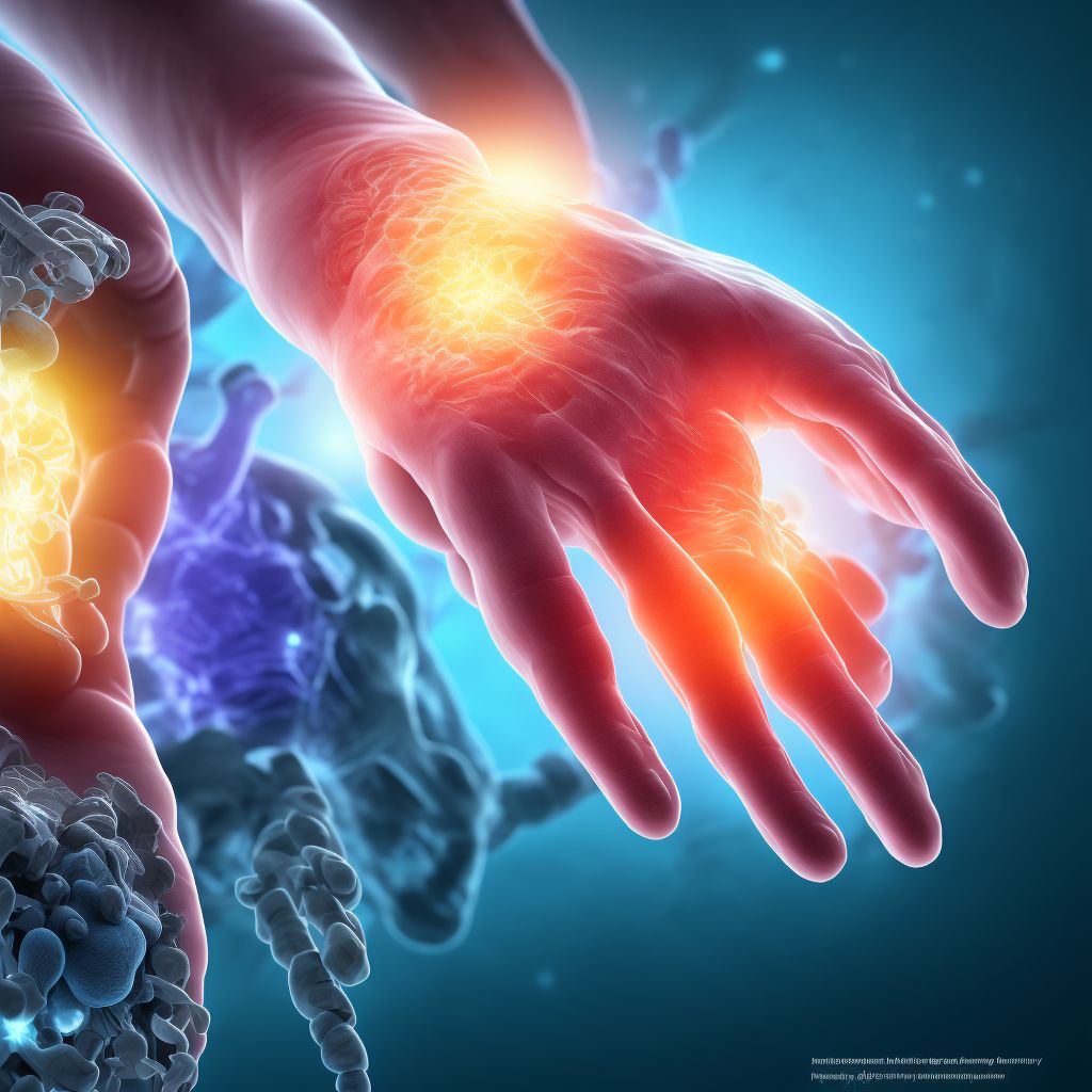 Unspecified injury of flexor muscle, fascia and tendon of other and unspecified finger at wrist and hand level digital illustration