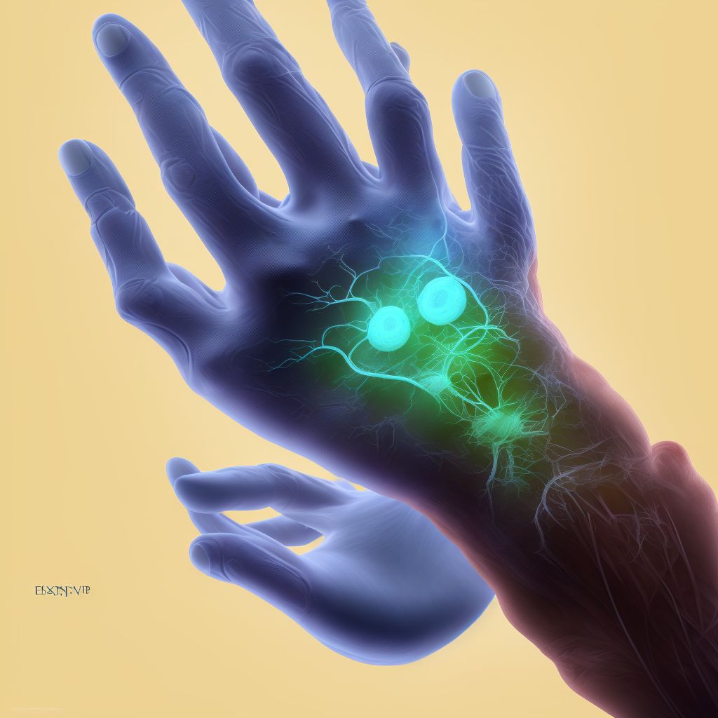 Injury of extensor muscle, fascia and tendon of other and unspecified finger at wrist and hand level digital illustration