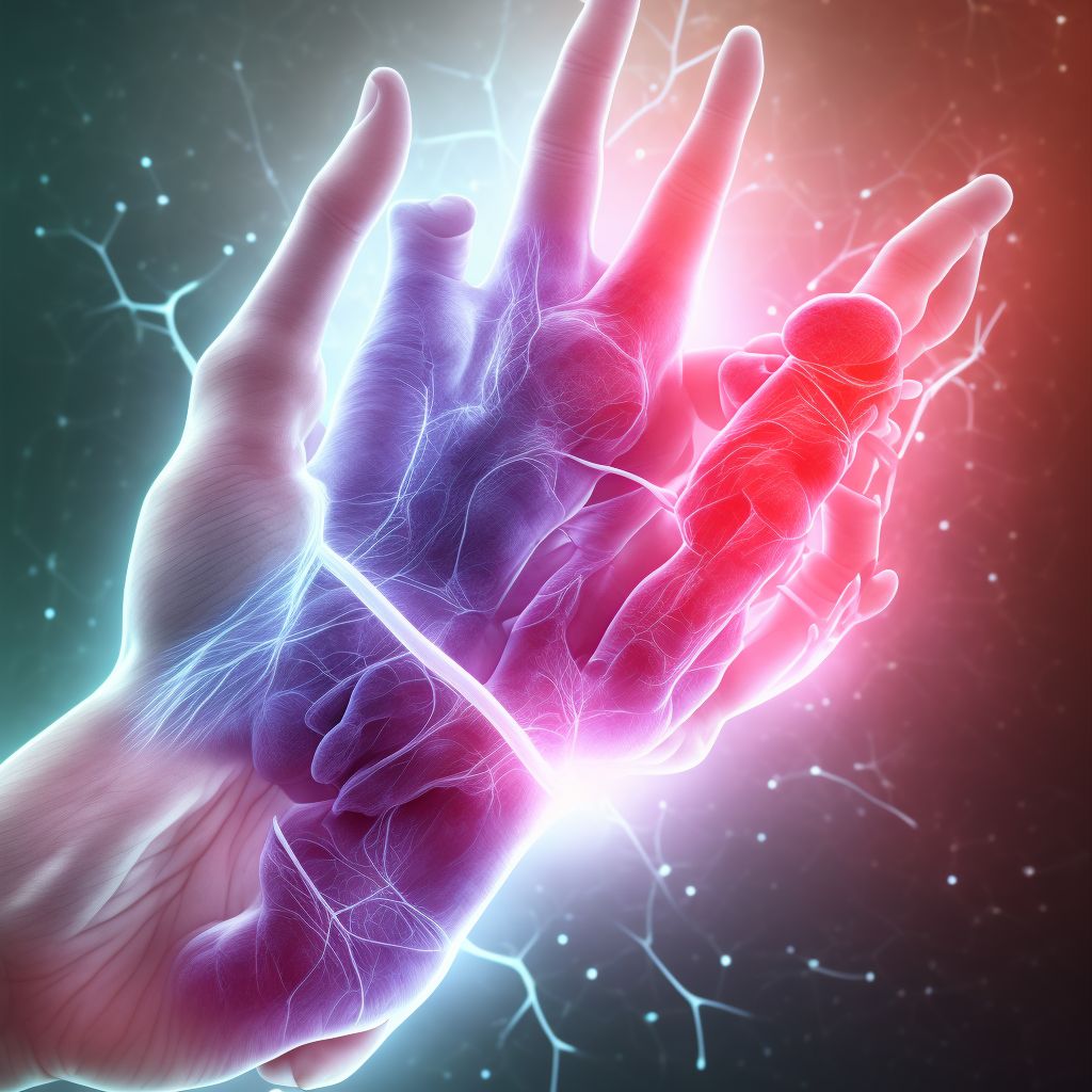 Unspecified injury of extensor muscle, fascia and tendon of other and unspecified finger at wrist and hand level digital illustration