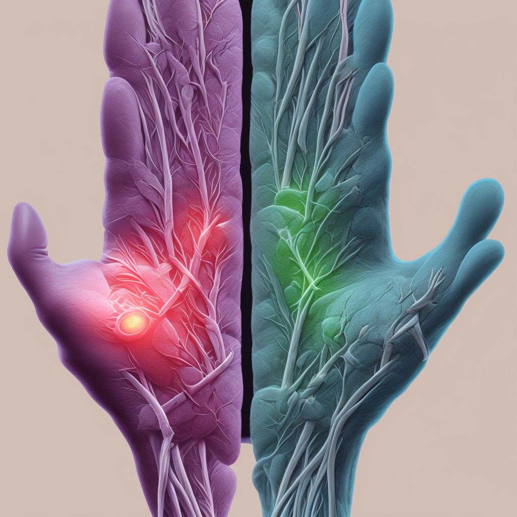 Strain of extensor muscle, fascia and tendon of other and unspecified finger at wrist and hand level digital illustration