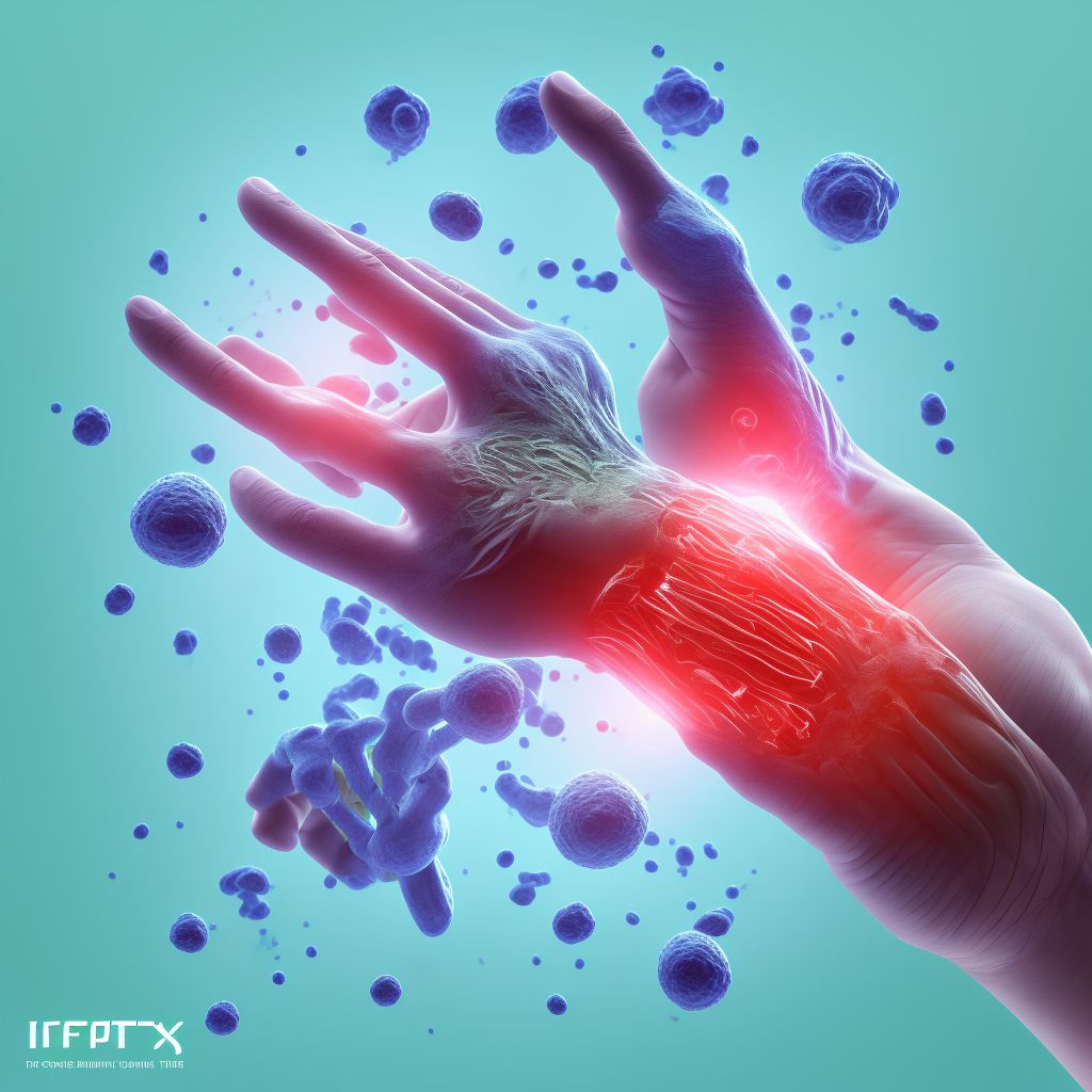 Injury of intrinsic muscle, fascia and tendon of other and unspecified finger at wrist and hand level digital illustration