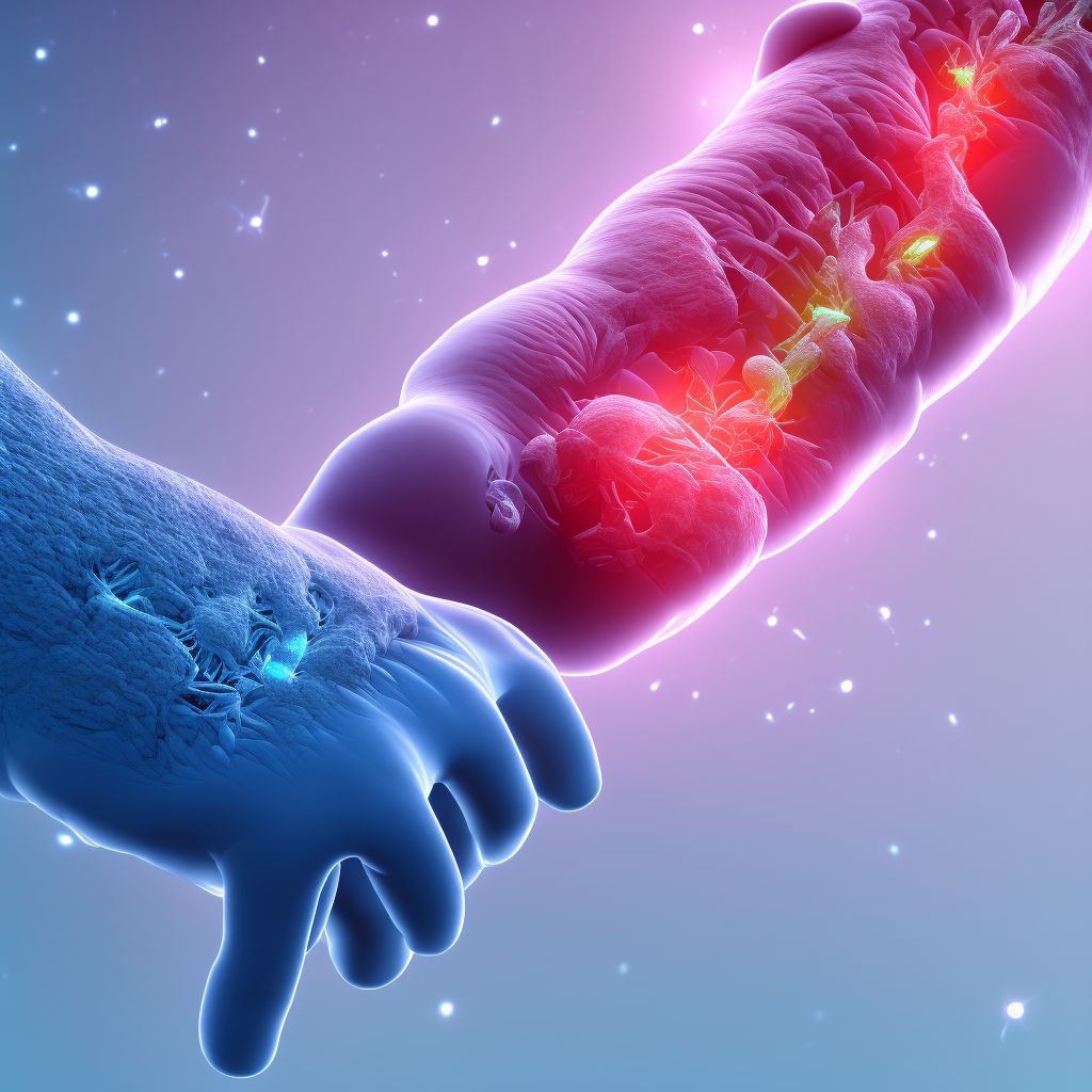 Unspecified injury of intrinsic muscle, fascia and tendon of other and unspecified finger at wrist and hand level digital illustration