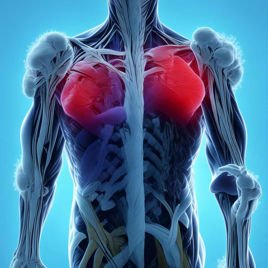 Strain of intrinsic muscle, fascia and tendon of right index finger at wrist and hand level digital illustration