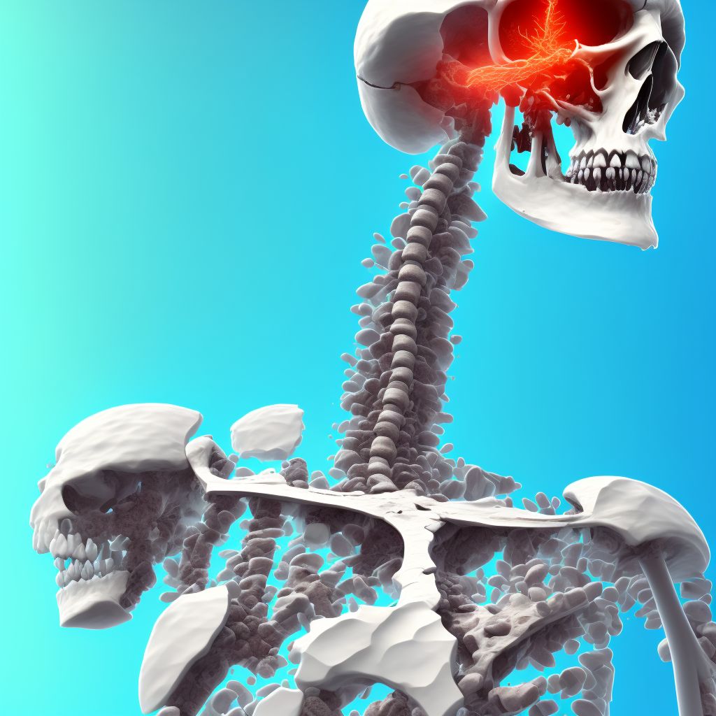 Fracture of unspecified part of neck of left femur digital illustration