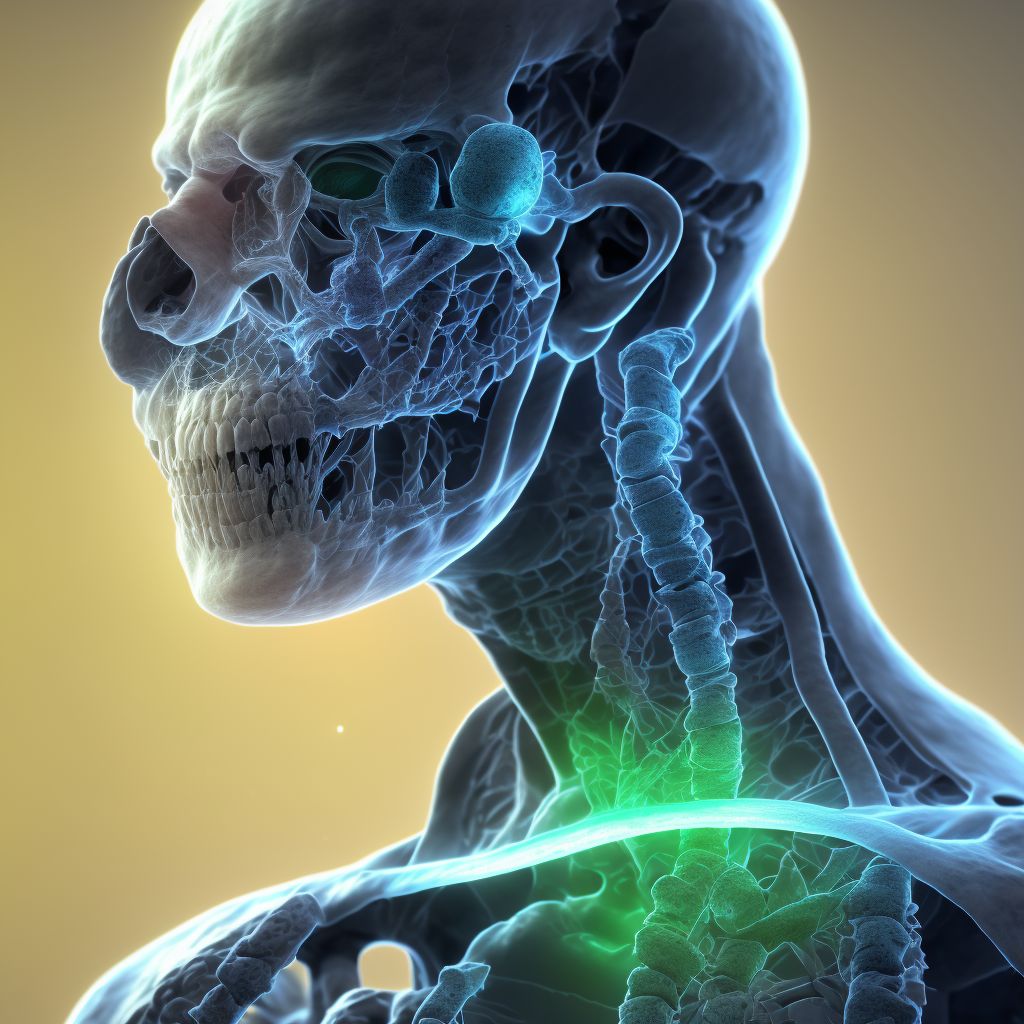 Fracture of unspecified part of neck of unspecified femur digital illustration