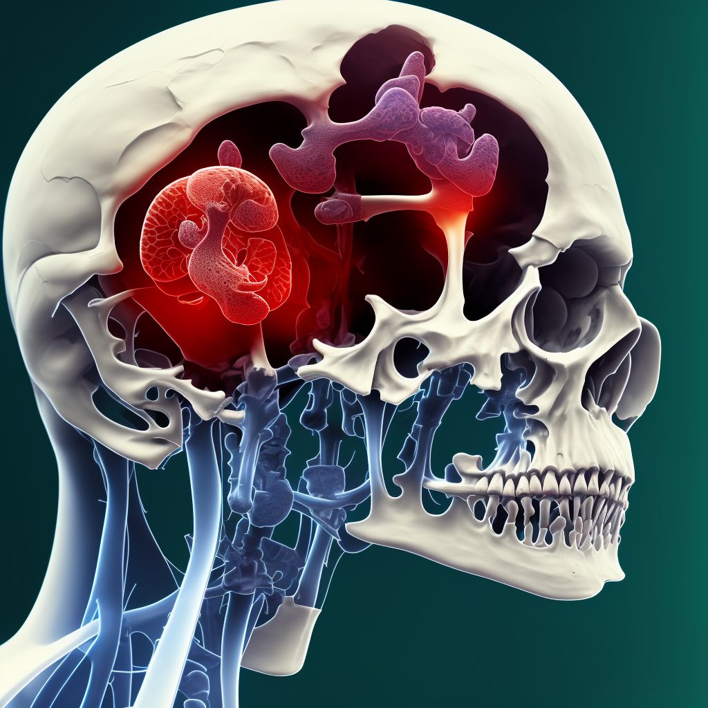 Articular fracture of head of femur digital illustration