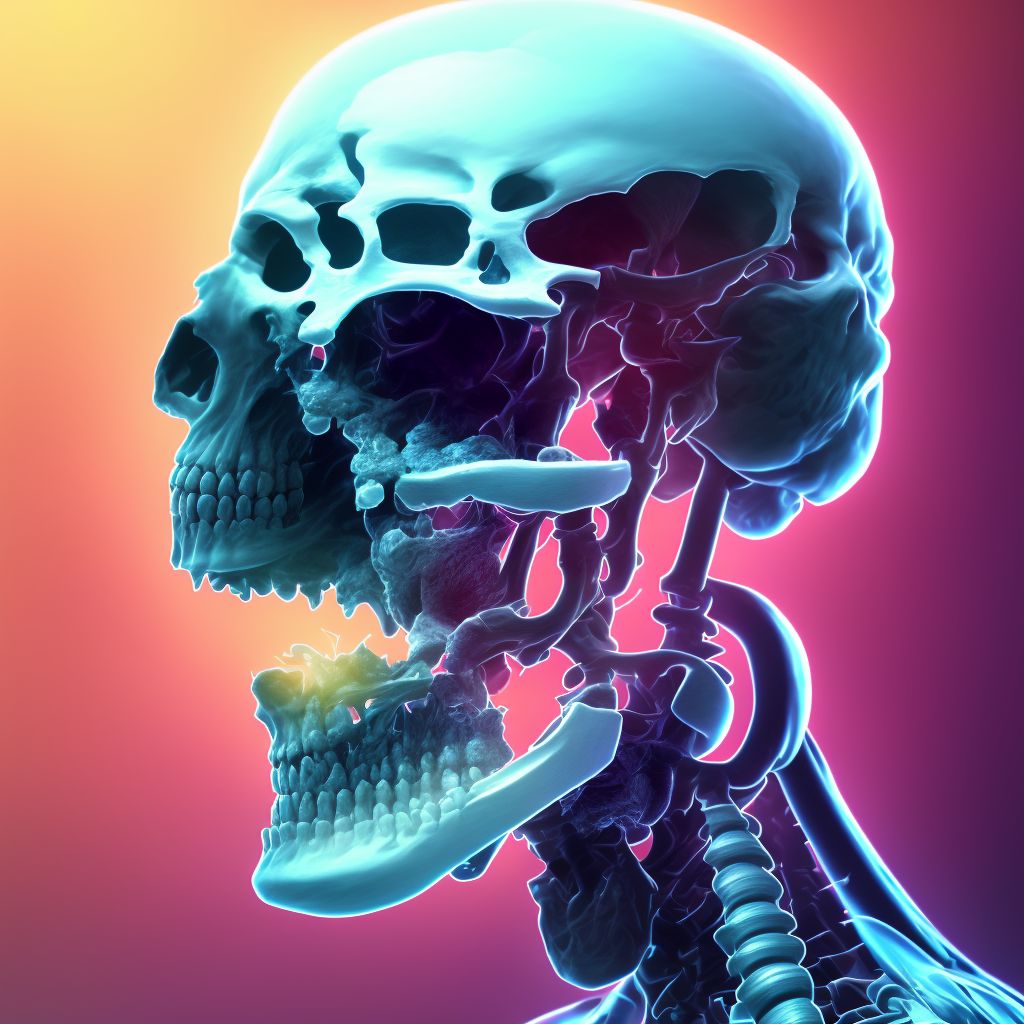 Other fracture of head and neck of right femur digital illustration