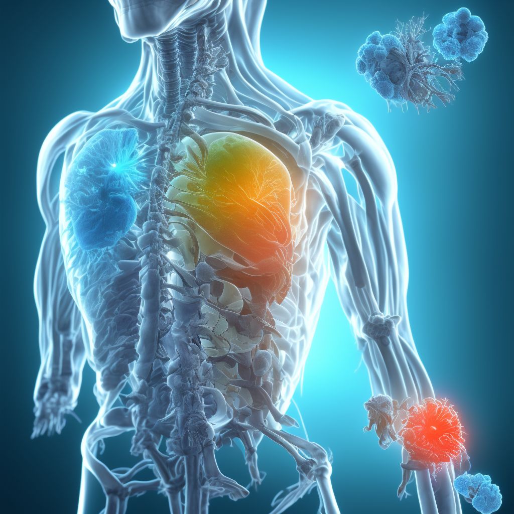 Obturator dislocation of right hip digital illustration