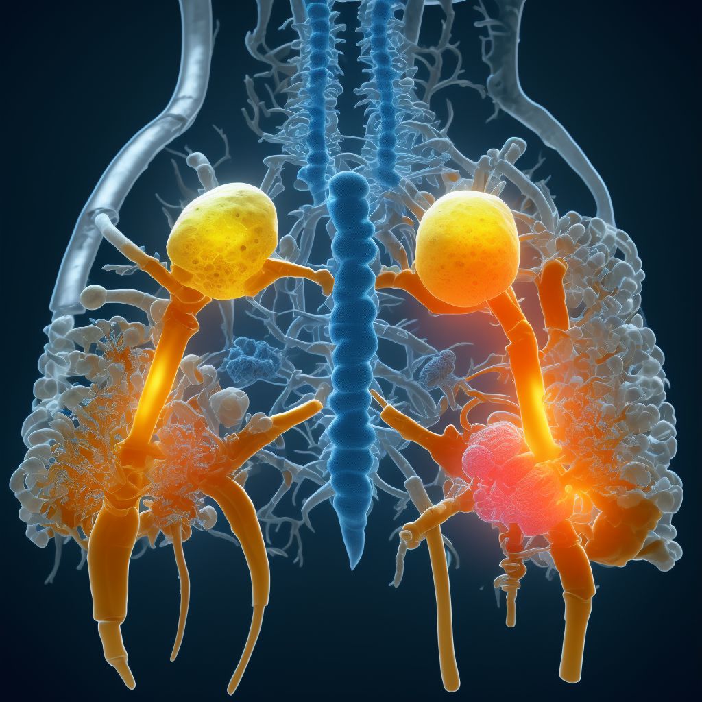 Obturator dislocation of left hip digital illustration