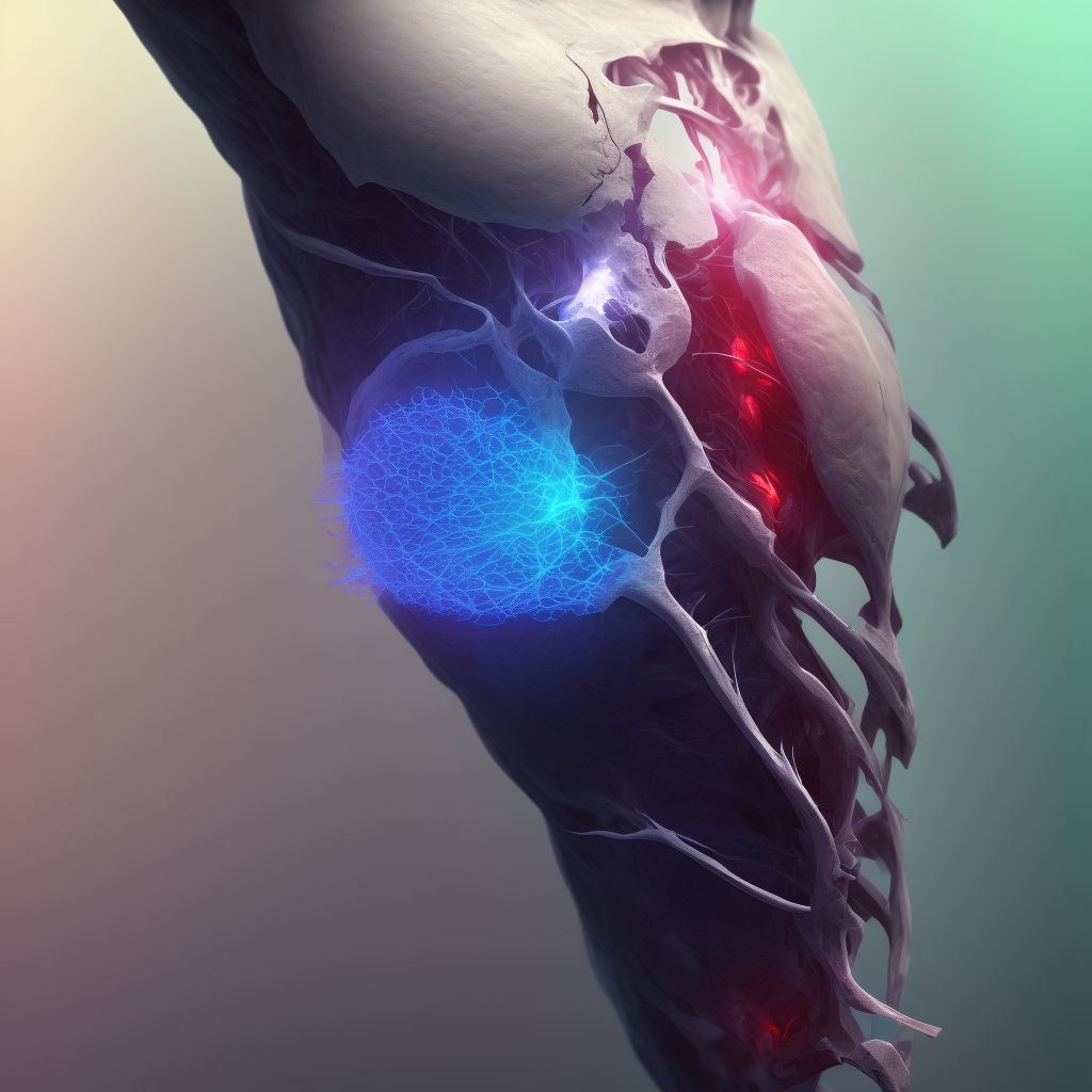 Injury of femoral vein at hip and thigh level digital illustration