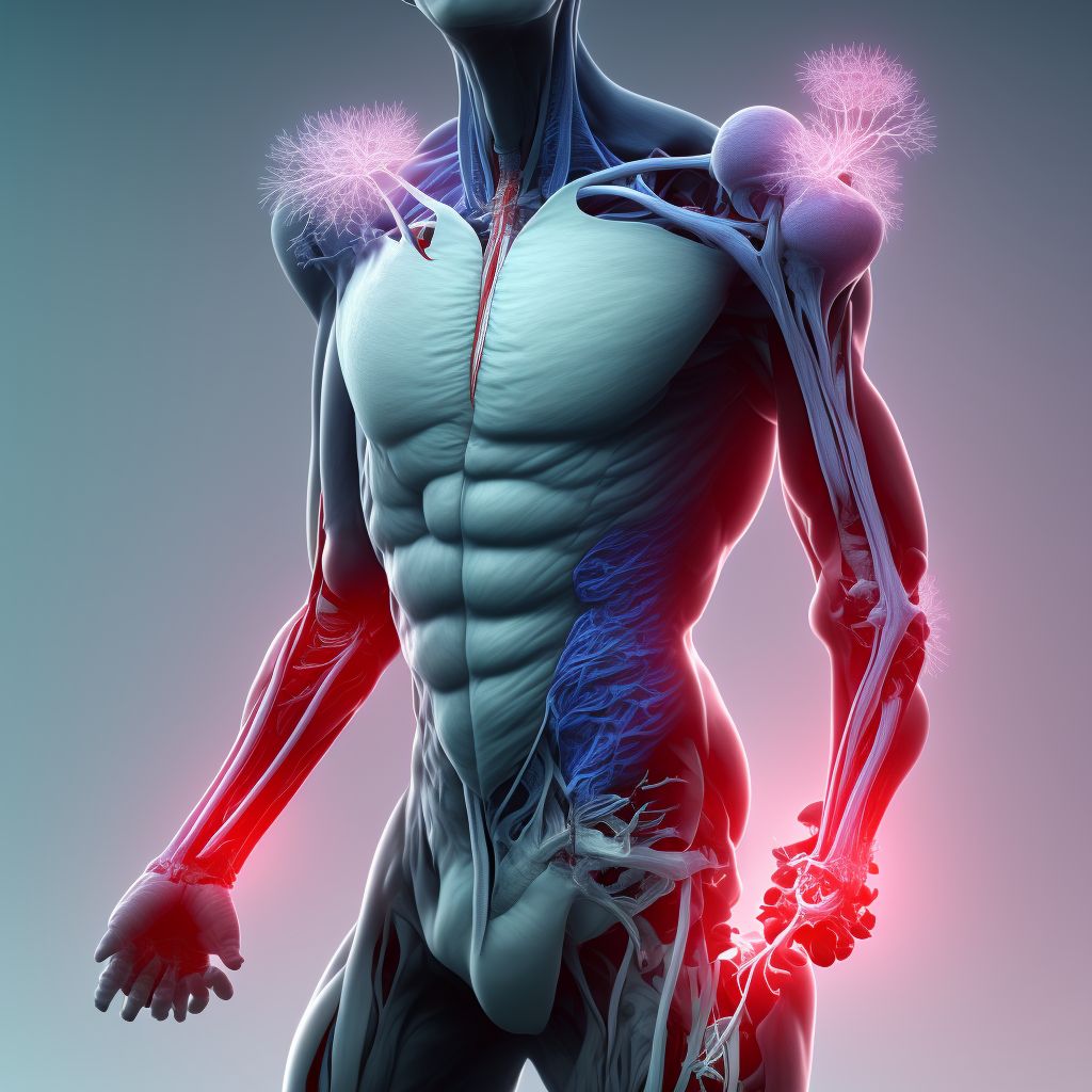 Other specified injury of femoral vein at hip and thigh level digital illustration