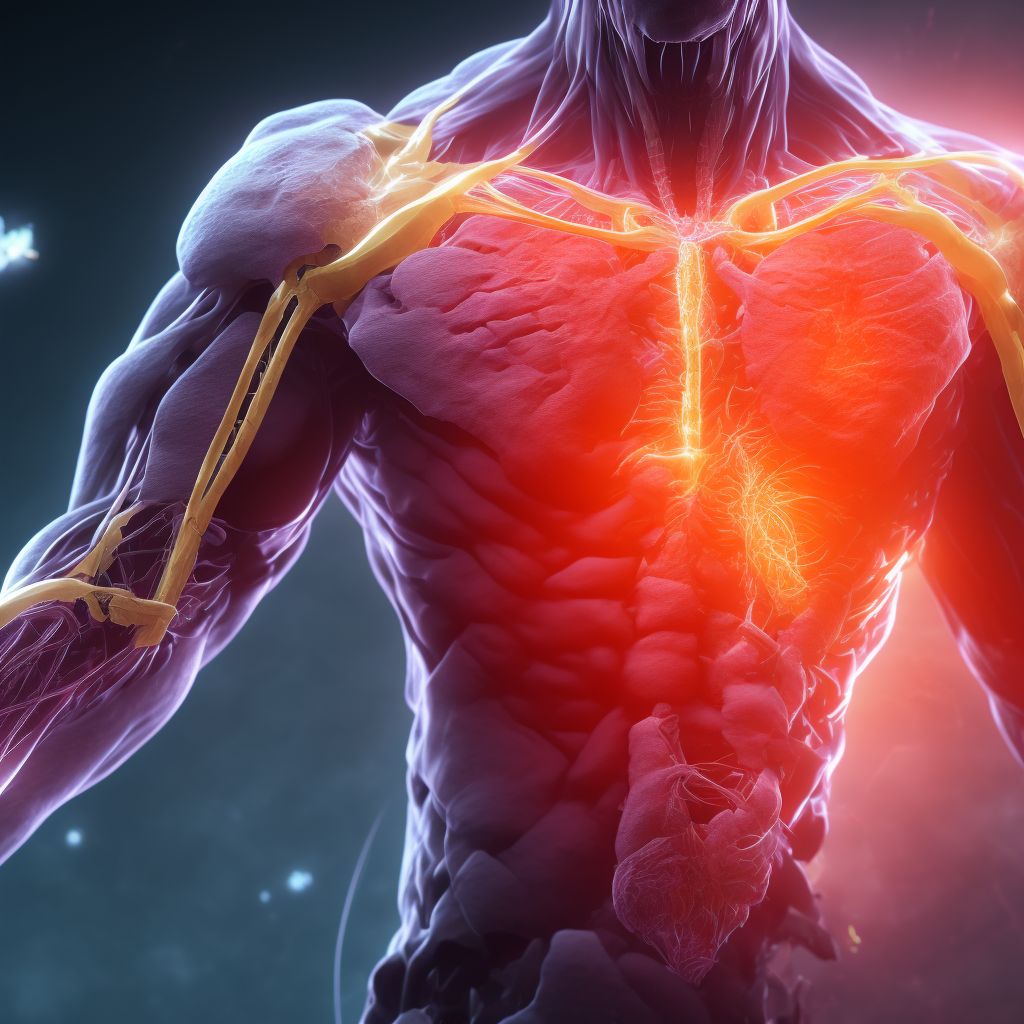 Injury of greater saphenous vein at hip and thigh level digital illustration