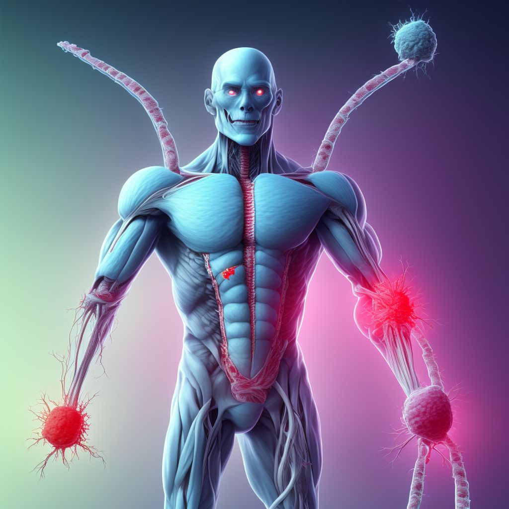 Unspecified injury of greater saphenous vein at hip and thigh level, unspecified leg digital illustration