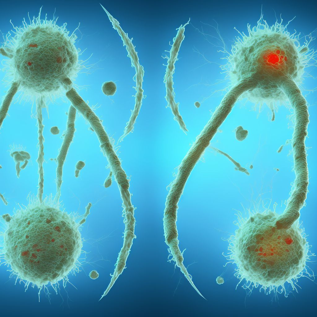 Laceration of other blood vessels at hip and thigh level, unspecified leg digital illustration