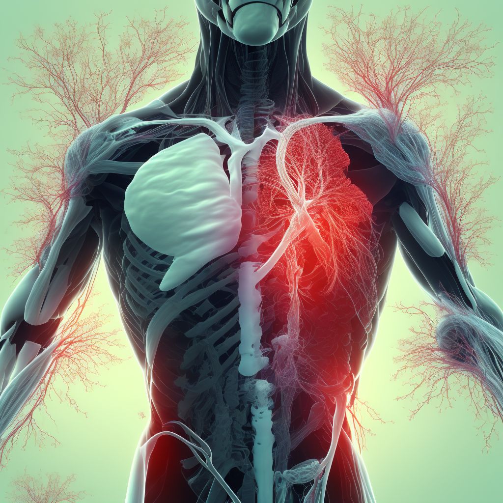 Other specified injury of other blood vessels at hip and thigh level, unspecified leg digital illustration