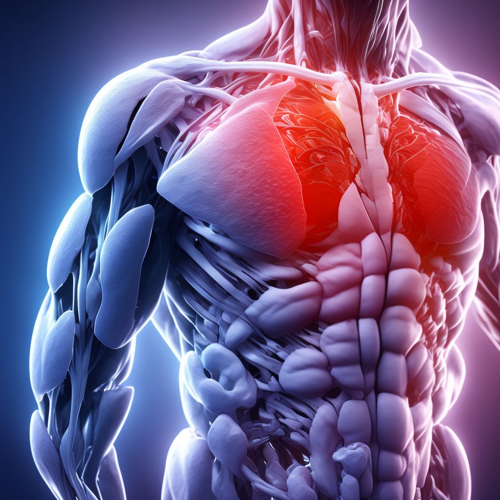 Injury of muscle, fascia and tendon of hip digital illustration