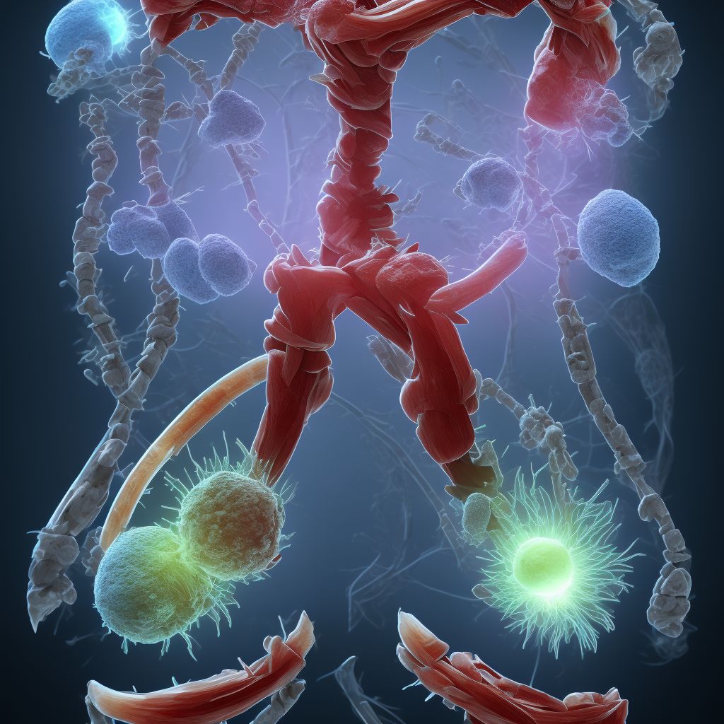 Strain of muscle, fascia and tendon of unspecified hip digital illustration