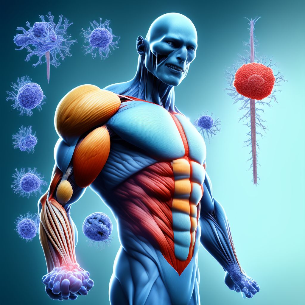 Injury of unspecified muscles, fascia and tendons at thigh level digital illustration