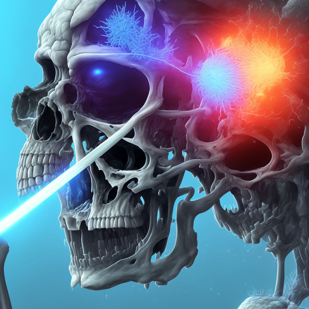 Salter-Harris Type I physeal fracture of upper end of femur digital illustration