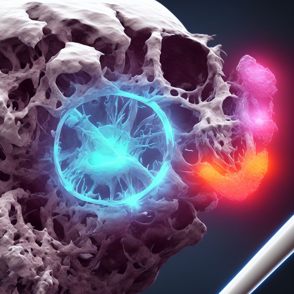 Physeal fracture of lower end of femur digital illustration