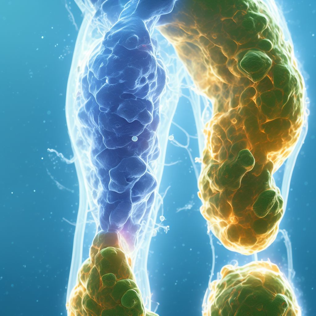 Blister (nonthermal) of knee digital illustration