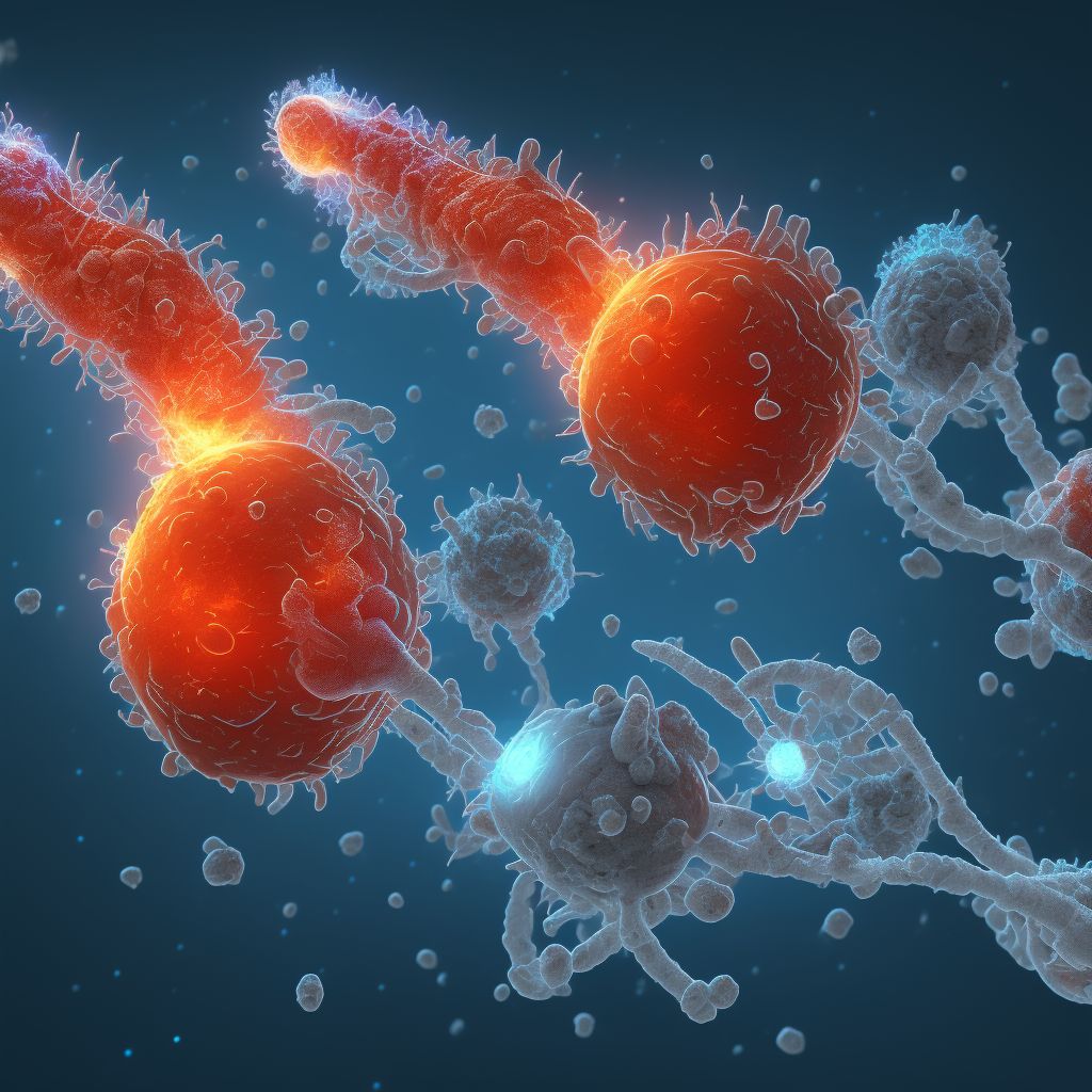 Blister (nonthermal), left lower leg digital illustration
