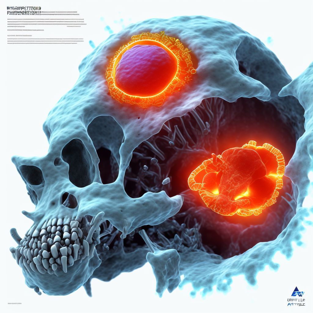 Displaced osteochondral fracture of unspecified patella digital illustration