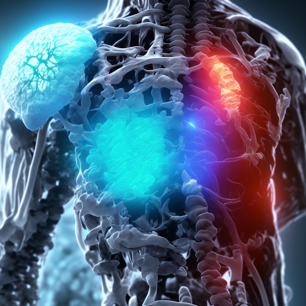 Displaced fracture of left tibial spine digital illustration