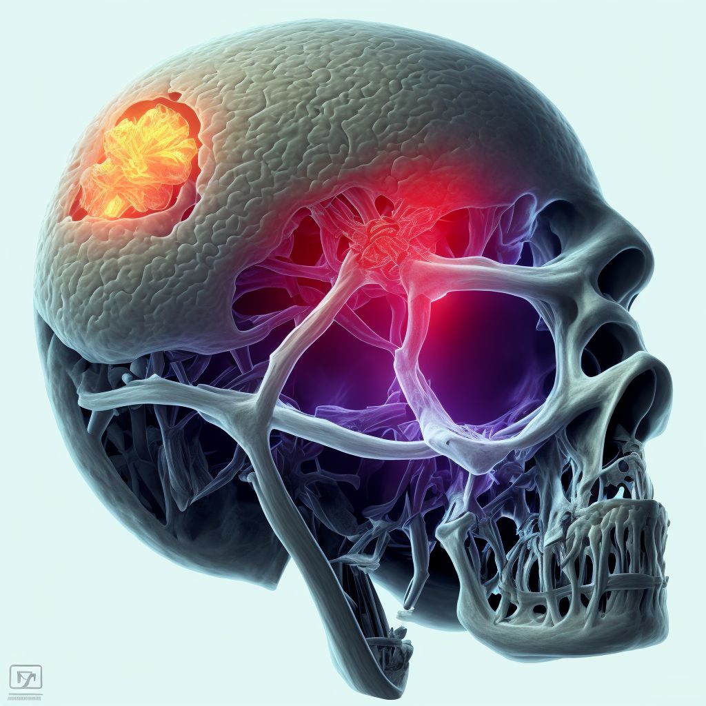 Fracture of medial condyle of tibia digital illustration