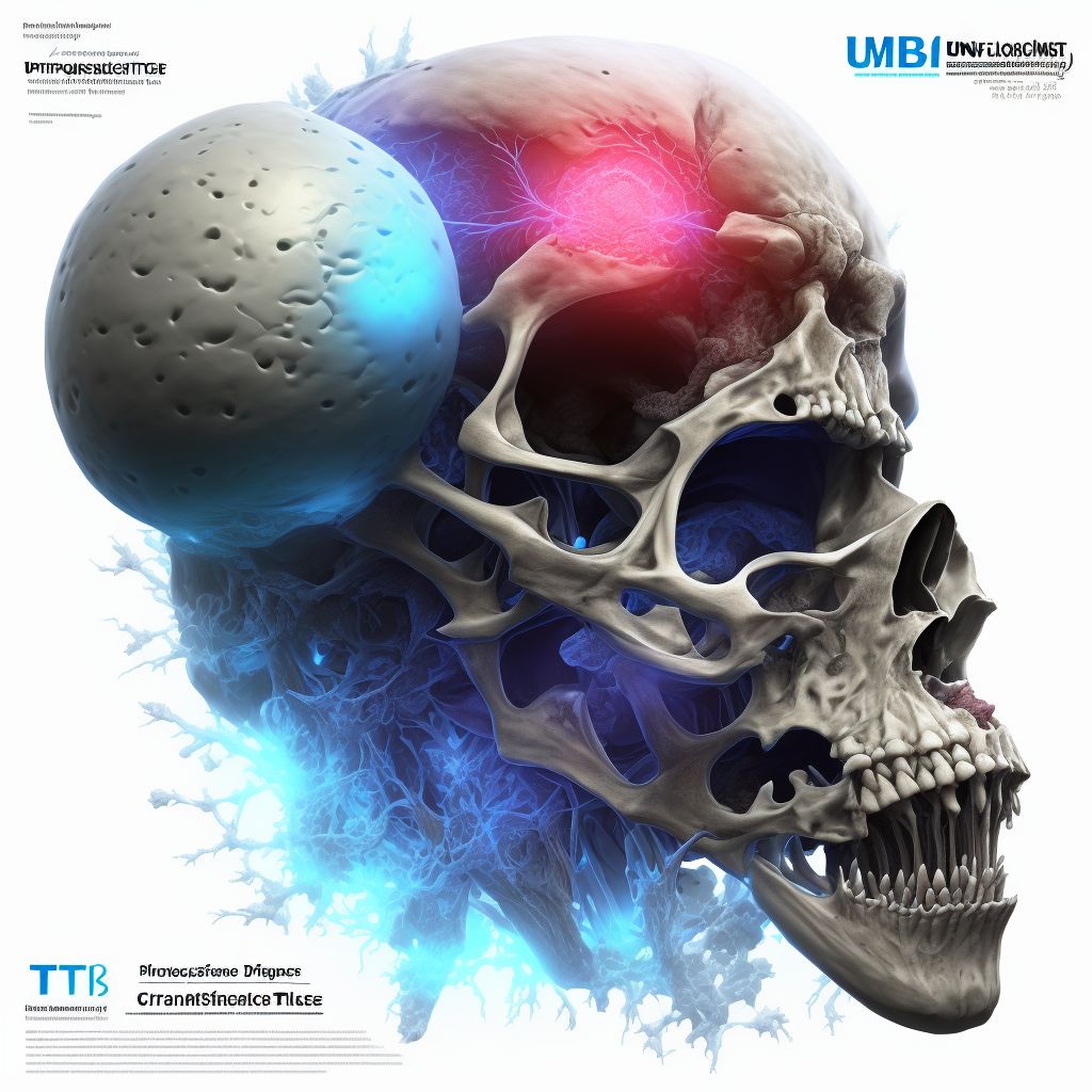 Nondisplaced fracture of unspecified tibial tuberosity digital illustration