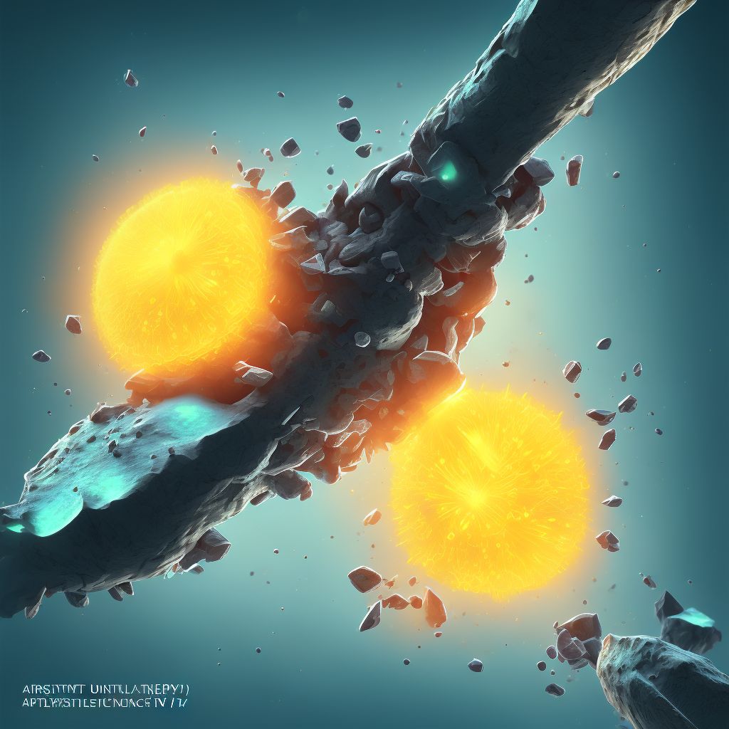 Nondisplaced segmental fracture of shaft of unspecified tibia digital illustration