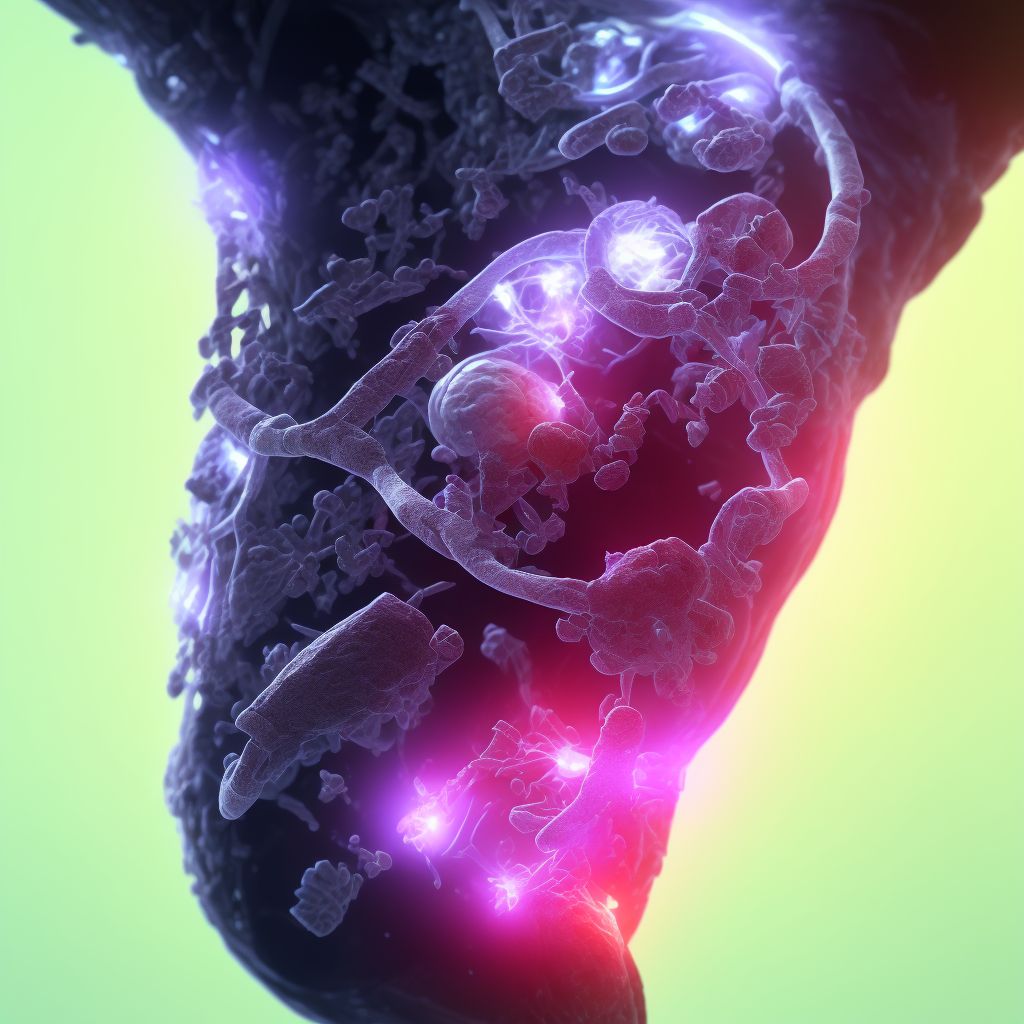 Sprain of other specified parts of knee digital illustration