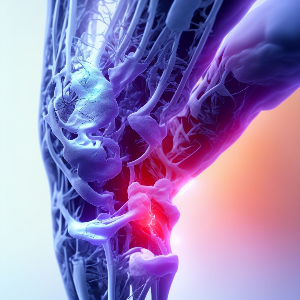 Injury of tibial nerve at lower leg level, unspecified leg digital illustration